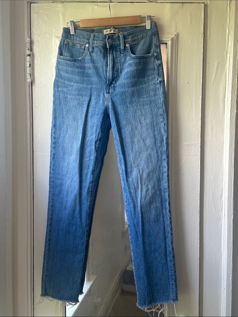 Madewell Mid Blue Straight Leg Jeans